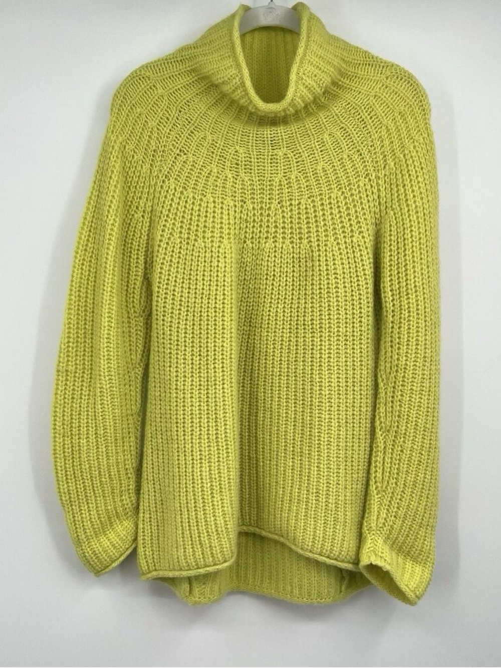 Light Green Turtleneck Chunky Knit Sweater